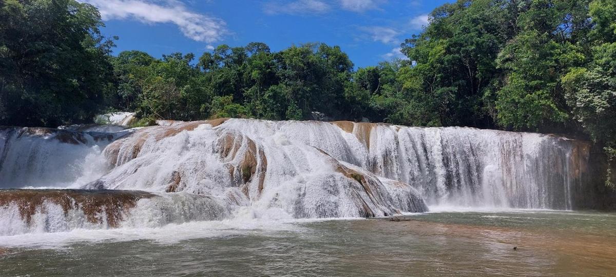 Posada Tzeltal Arroyo Agua Azul Exteriör bild
